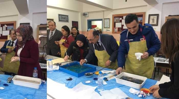İskilip Sultan Hatun MTAL’de “EBRU ATÖLYESİ” Açıldı