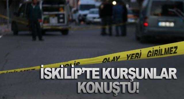 İskilip'te iki grup arasında silahlar çekildi