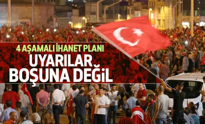 İşte Cuntacıların 4 aşamalı ihanet planı