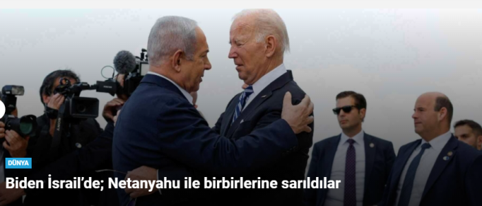 Joe Biden-Netanyahu ile kucaklaştı