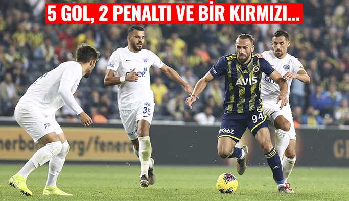 Kadıköy'de 5 gol, 2 penaltı ve bir kırmızı 