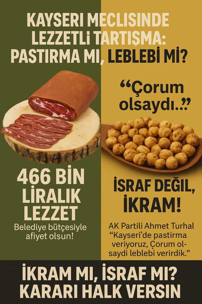 Kayseri BB Meclisinde Lezzetli Tartışma Pastırma mı? Leblebi mi?