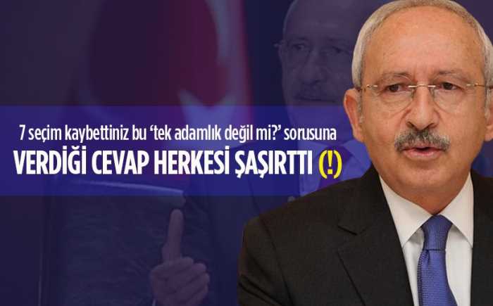 Kılıçdaroğlu'na Tek adamlık sorsuna cevap verdi: Ben hep seçimle geldim dedi