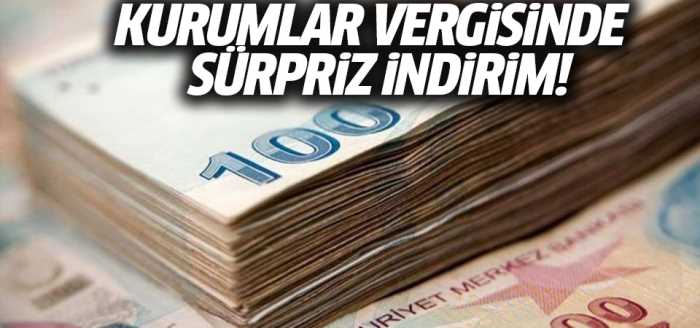 Kurumlar vergisine indirim geliyor!