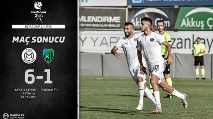 Manisa FK 6-1 Kocaelispor'a hezimeti yaşattı 