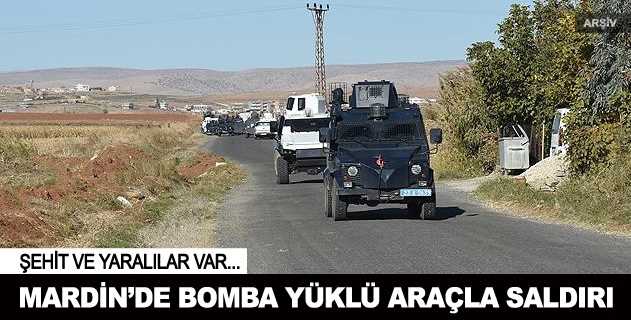 Mardin'in Nusaybin İlçesi'nde PKK'lı teröristler bomba yüklü araçla saldırdı.