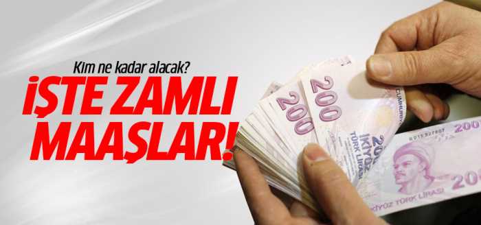 Memur ve Emekli 2019 yılı zamlı maaşları! 