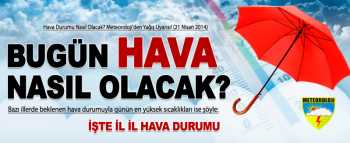 Meteoroloji'den Yağış Uyarısı! (21 Nisan 2014)