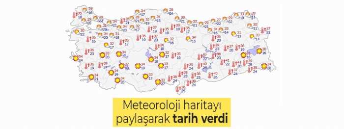 Meteoroloji harita yayınlayarak uyardı! Sıcaklar kavuracak 