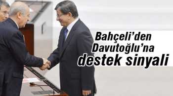 MHP'den Davutoğlu'na destek sinyali