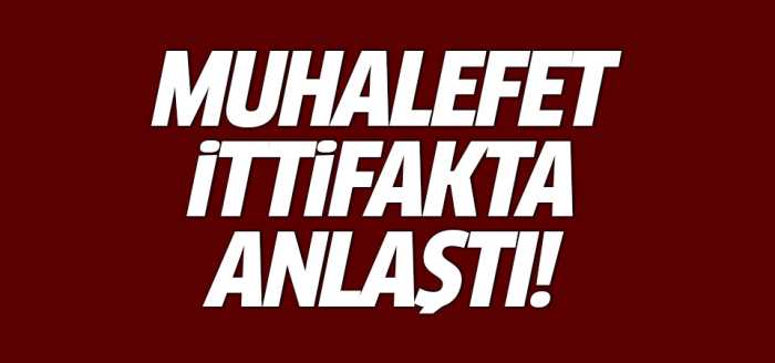 Muhalefet Genel seçimler için ittifakta anlaştı!