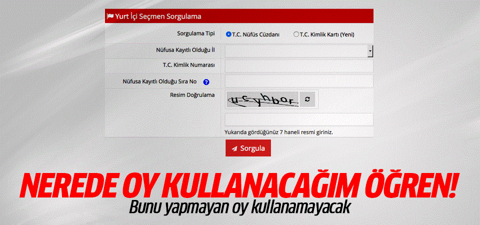 Nerede oy kullanacaksınız tıkla öğren