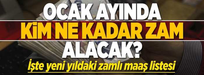 OCAK 2018'DE KİM NE KADAR ALACAK ?