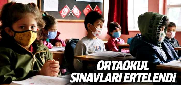 Ortaokul sınavları ertelendi