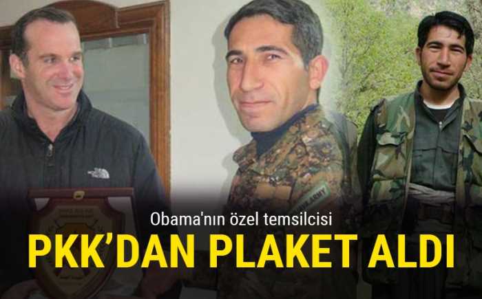 PKK'lı Polat Can'dan Obama'nın özel temsilcisine plaket