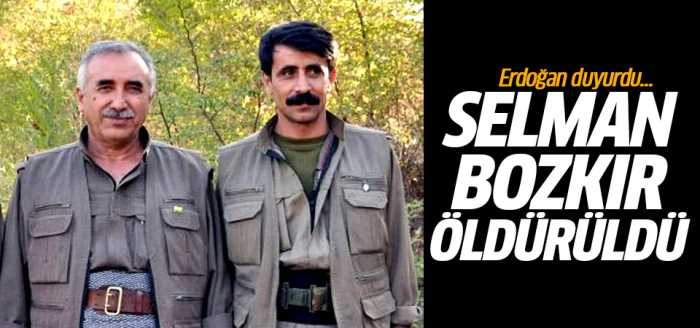PKK'nın üst düzey yöneticisi Selman Bozkır öldürüldü