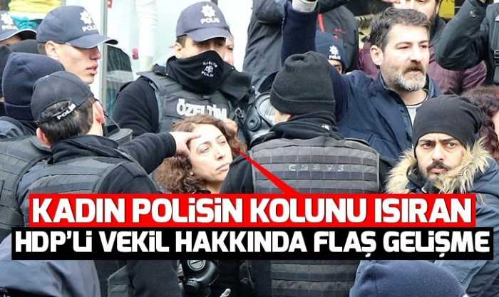 Polis memurunun kolunu ısıran HDP'li