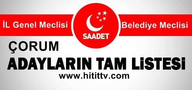 Saadet Partisi Belediye ve İL genel meclis listesi