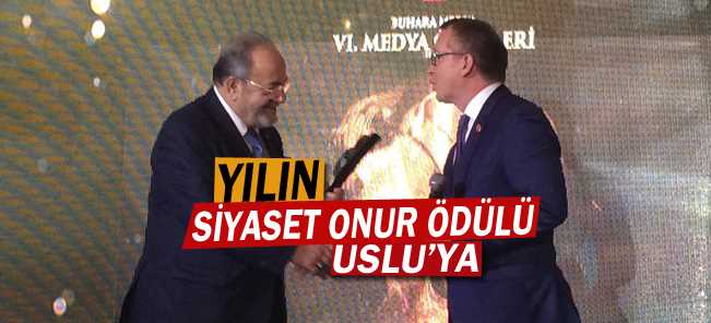 SALİM USLU’YA SİYASET ONUR ÖDÜLÜ