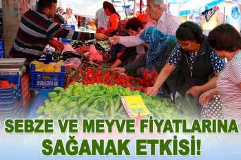 Sebze ve meyve fiyatlarına Yamur ve dolu etkisi