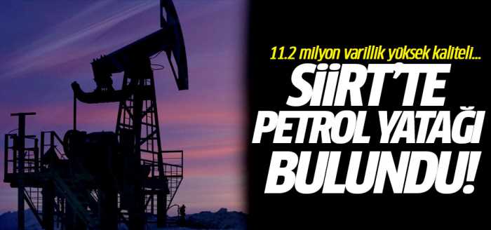 Siirt'te petrol yatağı bulundu