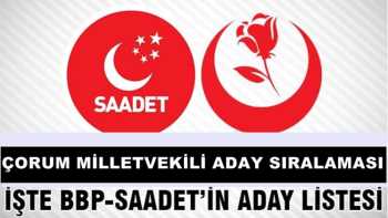 SP VE BBP MİLLETVEKİLİ SIRALAMASI