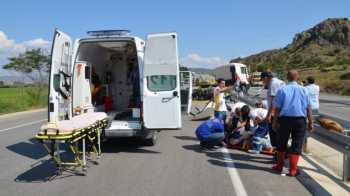 SUNGURLU'DA  OTOMOBİL TAKLA ATTI