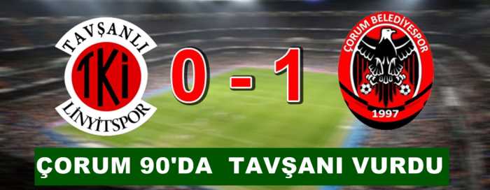 T.Linyitspor: 0-1 Çorum Belediyespor