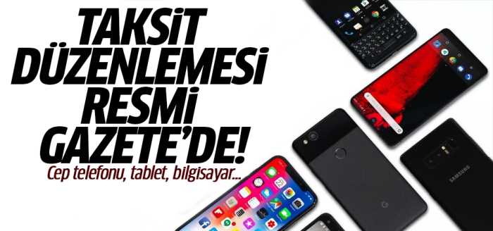 Taksit düzenlemesi Resmi Gazete'de