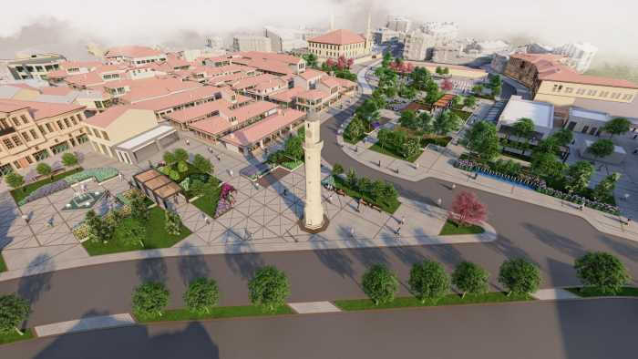 Tarihi Çorum Kent Meydanı projesinde çalışmalar sürüyor