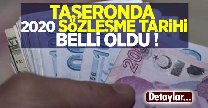 Taşeronda 2020 sözleşmesi