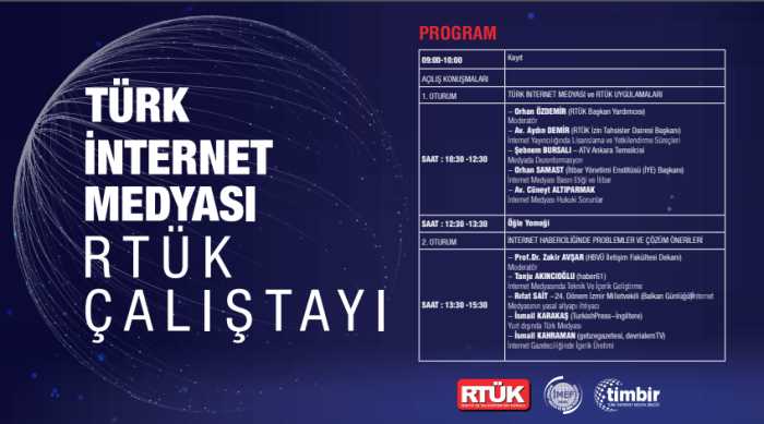 TİMBİR ve RTÜK Türk İnternet Medyası Çalıştayı Düzenliyor!