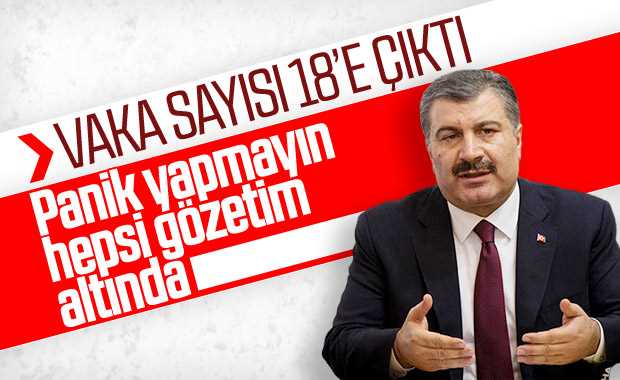 Türkiye'de Koronavirüs vakası 18 oldu