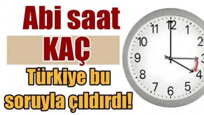Türkiye'de saat kaç? 