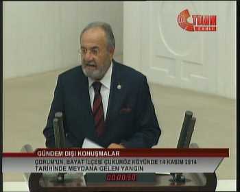 USLU :ÇUKURÖZ KÖYÜ YANGINI HAKKINDA MECLİSİ BİLGİLENDİRDİ  