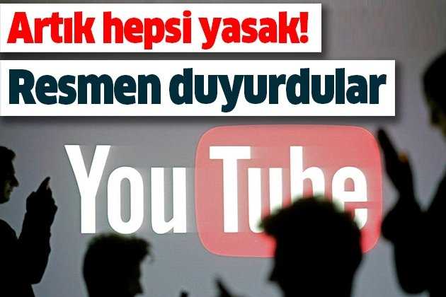 Youtube bu içeriklere yasak getirdi