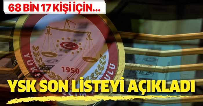 YSK seçmen listesine son şeklini verdi