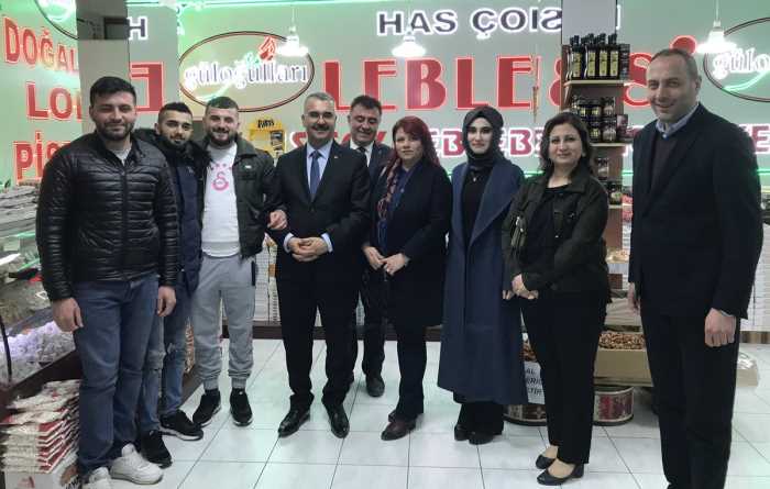 Yusuf Ahlatcı, çevreyolun’da bulunan esnafları ziyaret etti