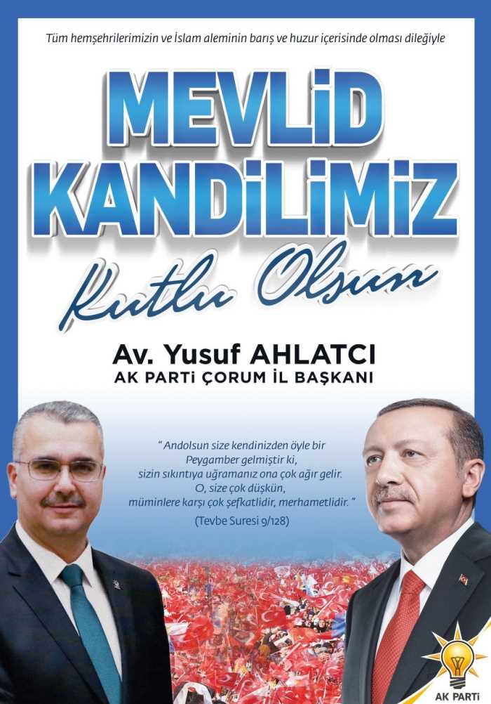 Yusuf Ahlatçı “Mevlid Kandilinin Huzur ve Mutluluğunu Yaşıyoruz”