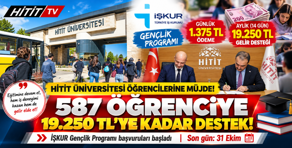 "Hitit Üniversitesi Öğrencilerine 19.250 TL Destek! Başvurular Başladı!