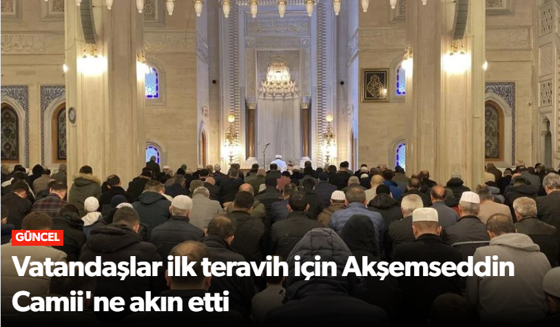 Akşemseddin Camii'nde 7'den 70'e yoğun Katılı…