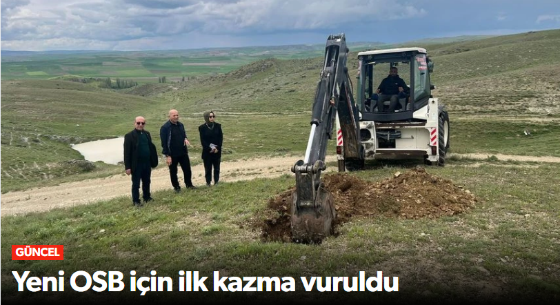 Alaca'nın  Yeni OSB için ilk kazma vuruldu
