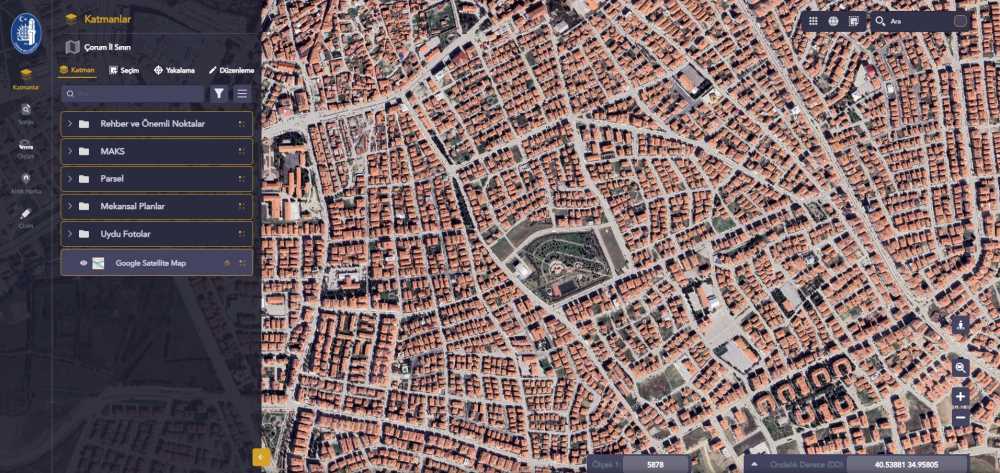 Çorum Belediyesi'nin Kent Bilgi Sistemi  Yeni…