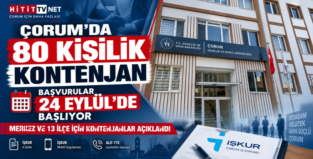 Çorum’da 80 Kişilik İUP Başvurusu Başlıyor: İlçe İlçe Kontenjanlar Açıklandı