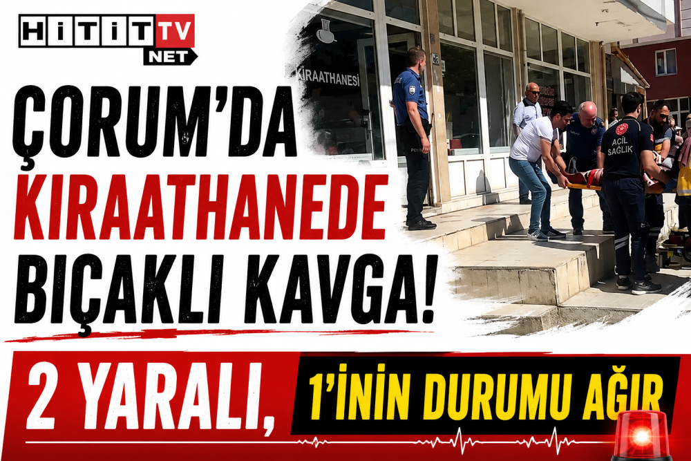 Çorum’da Kıraathanede Bıçaklı Kavga! 2 Yaralı, 1’inin Durumu Ağır