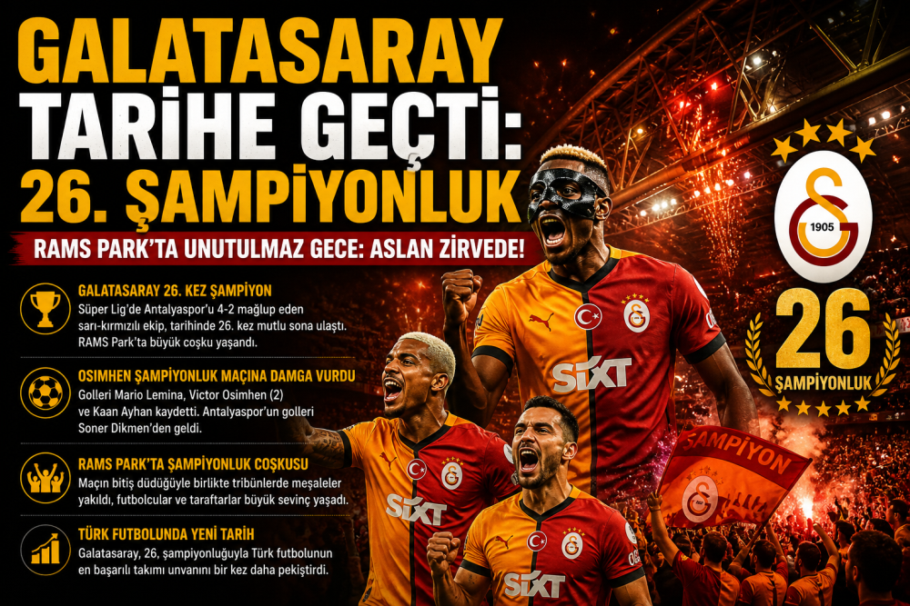 Galatasaray 26. Kez Şampiyon Oldu!