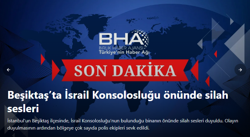 İstanbul’da Silah Sesleri! İsrail Konsolosluğu Önü…